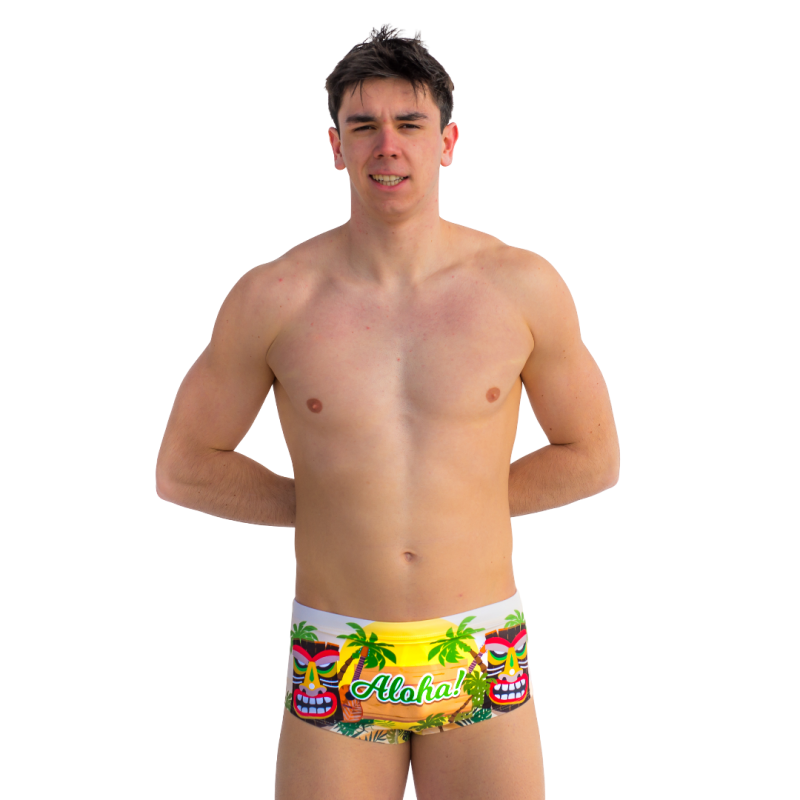 SWEAMS TRUNKS ALOHA TIKI - Boxer Natation Homme | Les4Nages