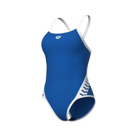Arena ICONS Super Fly Back Solid ROYAL White - Maillot Natation Femme 1 piece | Les4Nages