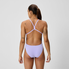 Speedo SOLID V-BACK 2.0 PURPLE / PURPLE - Maillot femme 1 pièce