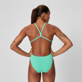 Speedo SOLID V-BACK 2.0 BLUE BLUE- Maillot femme 1 pièce