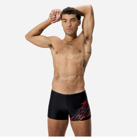 SPEEDO ECO MEDLEY logo Aquashort Black Red