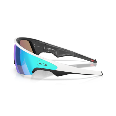OAKLEY META VANGUARD AI White avec verres Prizm Saphir - Lunettes solaires connectées avec Caméra et écouteurs intégrés | Les4Nages