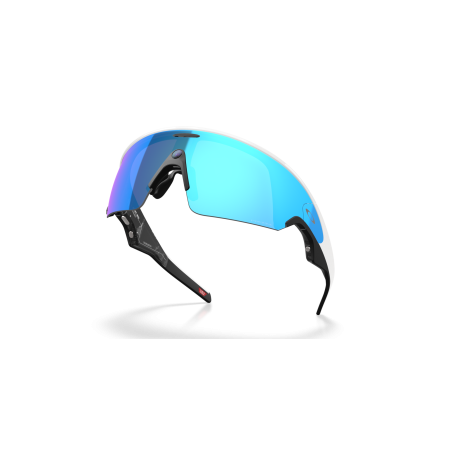 OAKLEY META VANGUARD AI White avec verres Prizm Saphir - Lunettes solaires connectées avec Caméra et écouteurs intégrés | Les4Nages