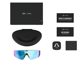 OAKLEY META VANGUARD AI White avec verres Prizm Saphir - Lunettes solaires connectées avec Caméra et écouteurs intégrés