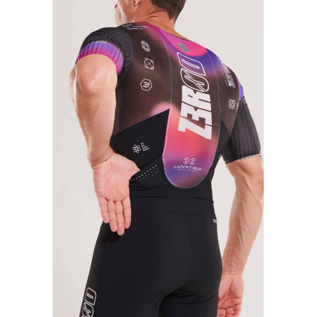 ZEROD TTSuit RACER Vortex Nebula - Trifonction Triathlon Homme manches courtes | Les4Nages