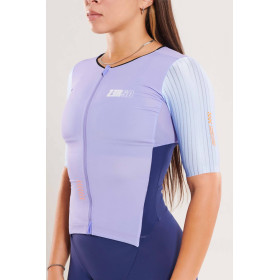 ZEROD TTSuit RACER Lavender - Trifonction Triathlon femme manches courtes