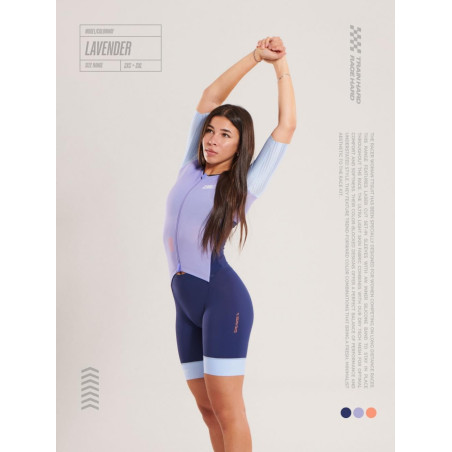 ZEROD TTSuit RACER Lavender - Trifonction Triathlon femme manches courtes | Les4Nages