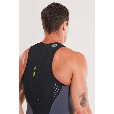 ZEROD TTSuit RACER Black Volt - Trifonction Triathlon Homme manches courtes | Les4Nages
