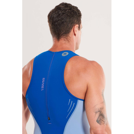 ZEROD RACER DeepBlue - Trifonction Triathlon Homme sans manches | Les4Nages