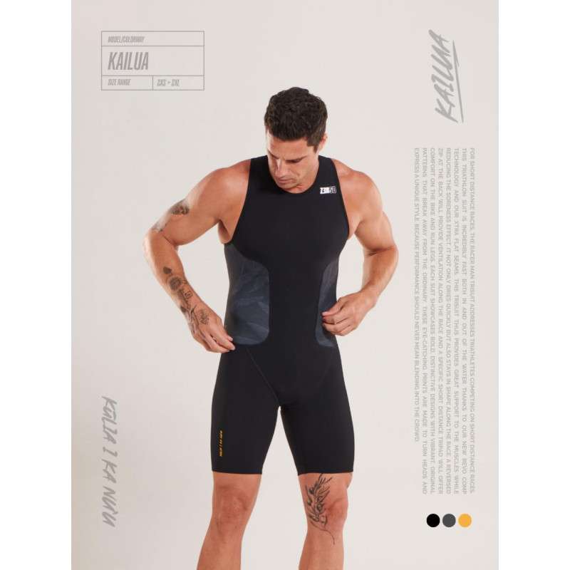 ZEROD RACER KAILUA - Trifonction Triathlon Homme sans manches | Les4Nages