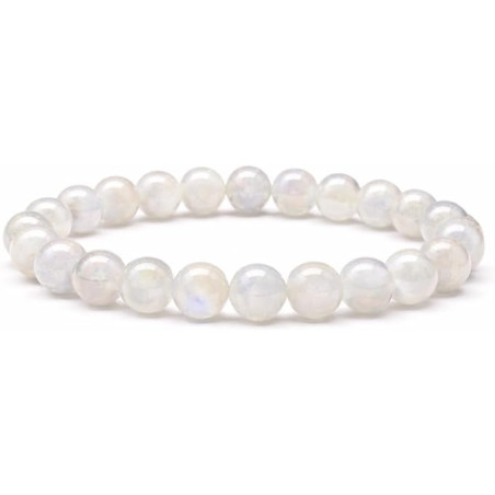 Bracelet Pierres Naturelles PIERRE DE LUNE BLANCHE 8mm - KIREI PARIS BIJOUX | Les4Nages Bracelet Pierres Naturelles PIERRE DE LUNE BLANCHE 8mm - KIREI PARIS BIJOUX | Les4Nages