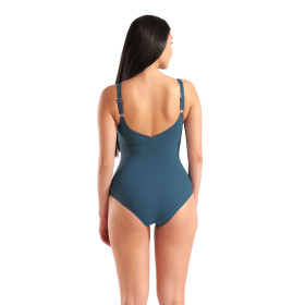 Arena SHAPEWEAR Isabella Wing Back Mangrove Night Grey - Maillot de bain Aquagym & Piscine Femme 1 pièce