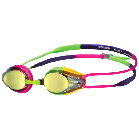 Arena TRACKS MIRROR Junior - Violet Fuschia Green - Lunettes Natation Junior | Les4Nages Arena TRACKS MIRROR Junior - Violet Fuschia Green - Lunettes Natation Junior | Les4Nages