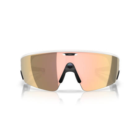 OAKLEY META VANGUARD AI White avec Verres Prizm Rose Gold - Lunettes solaires connectées avec Caméra et écouteurs intégrés | Les4Nages