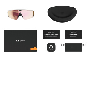 OAKLEY META VANGUARD AI White avec Verres Prizm Rose Gold - Lunettes solaires connectées avec Caméra et écouteurs intégrés