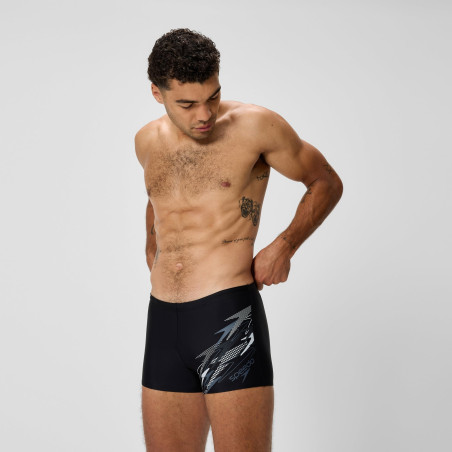 SPEEDO ECO MEDLEY logo Aquashort Black grey | Les4Nages