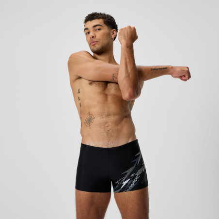 SPEEDO ECO MEDLEY logo Aquashort Black grey | Les4Nages