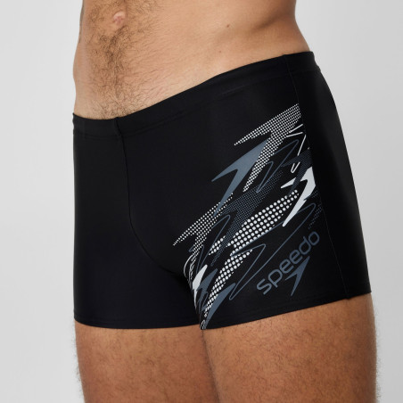 SPEEDO ECO MEDLEY logo Aquashort Black grey | Les4Nages