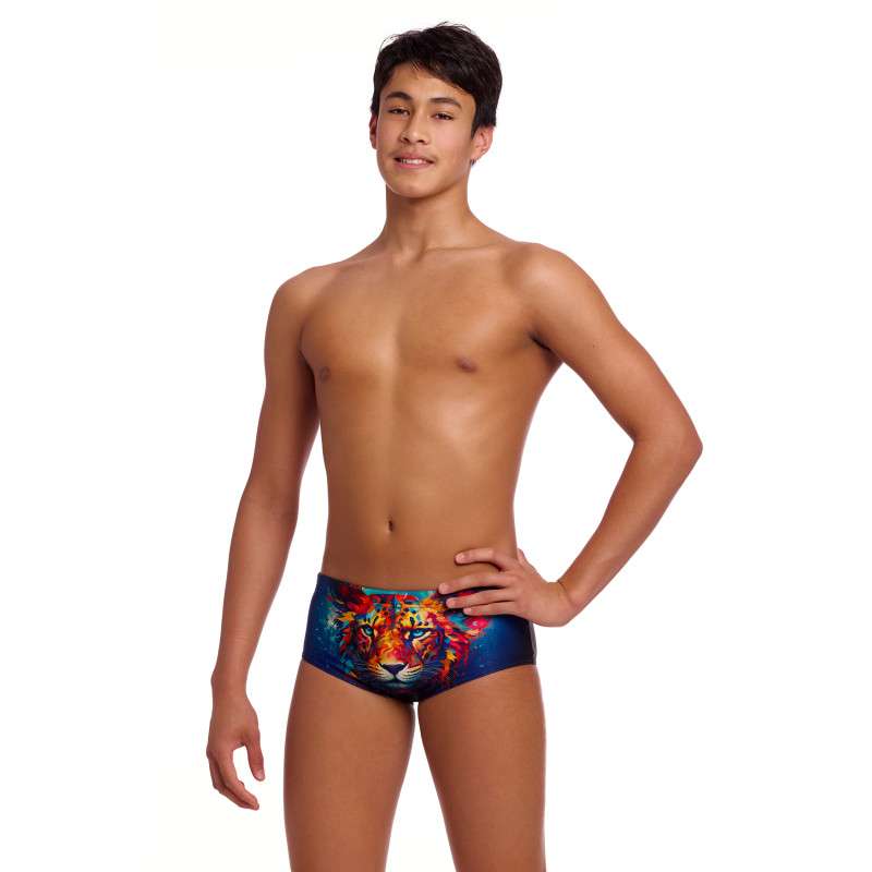 FUNKY TRUNKS (8-12ans) Meow Baby Sidewinder Trunks - Boxer Natation Garçon | Les4Nages