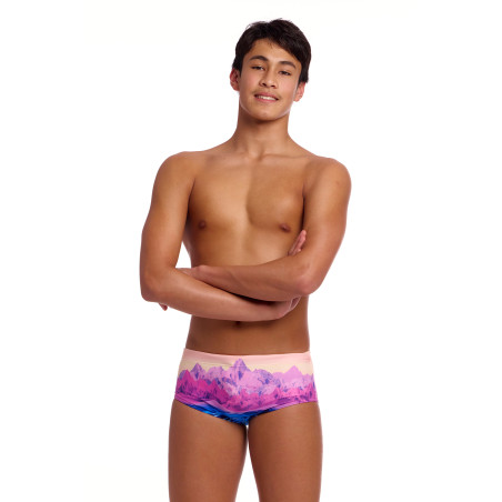 FUNKY TRUNKS (8-12ans) Pink Peaks Sidewinder Trunks - Boxer Natation Garçon | Les4Nages
