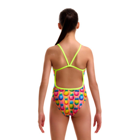 FUNKITA Girl (8-14ans) Pinky Piney Single Strap - Maillot Fille natation 1 piece | Les4Nages