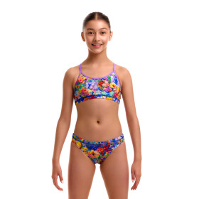 FUNKITA Girl (8-14ans) Austin Flowers Racerback Two Piece Maillot de bain filles 2 pieces