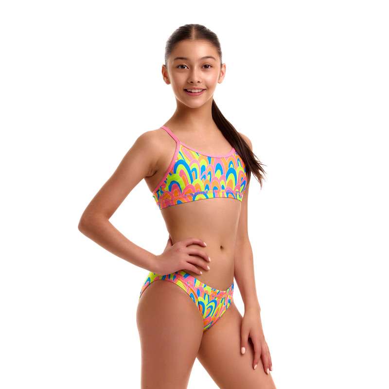FUNKITA Girl (8-14ans) Hillary Puff Racerback Two Piece Maillot de bain filles 2 pieces | Les4Nages