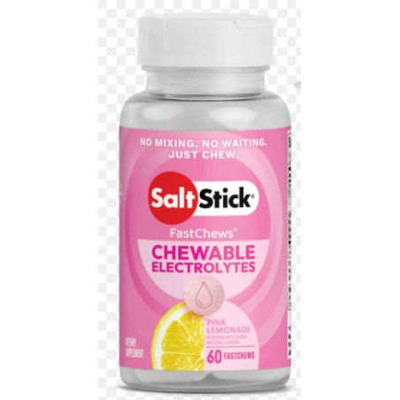 SALTSTICK Fastchews Pink Lemonade - Boite de 60 pastilles electrolyte à croquer | Les4Nages