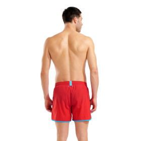 Short de Plage ARENA Men's Arena Big Logo Borders Beach Short RED-TURQUOISE