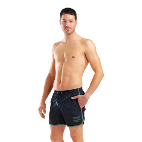 Short de Plage ARENA Men's Arena Big Logo Borders Beach Short BLACK-SAGE