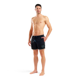Short de Plage ARENA Men's Arena Big Logo Borders Beach Short BLACK-SAGE