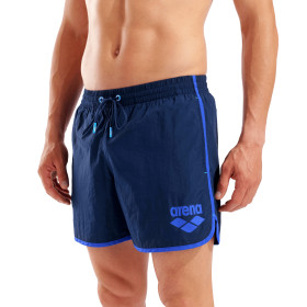Short de Plage ARENA Men's Arena Big Logo Borders Beach Short NAVY-NEON BLUE