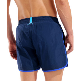 Short de Plage ARENA Men's Arena Big Logo Borders Beach Short NAVY-NEON BLUE