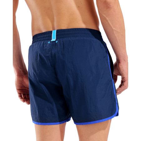 Short de Plage ARENA Men's Arena Big Logo Borders Beach Short NAVY-NEON BLUE | Les4Nages