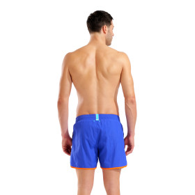 Short de Plage ARENA Men's Arena Big Logo Borders Beach Short NEON BLUE-TEAM ORANGE