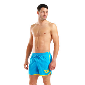 Short de Plage ARENA Men's Arena Big Logo Borders Beach Short TURQUOISE-YELLOW STAR