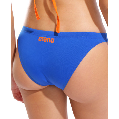 Bas de Maillot 2 pièces ARENA SOLID Team Swim Bottom NEON BLUE-TEAM ORANGE | Les4Nages