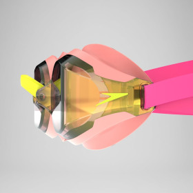 Speedo Fastskin Speedsocket 2 Mirror Neon Melon/Vermillon/Gold Mirror - Lunettes Natation