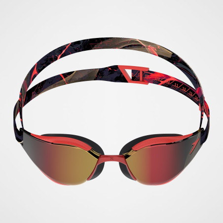 Speedo FASTSKIN HYPER ELITE MIRROR Black / Red - Lunettes Natation | Les4Nages