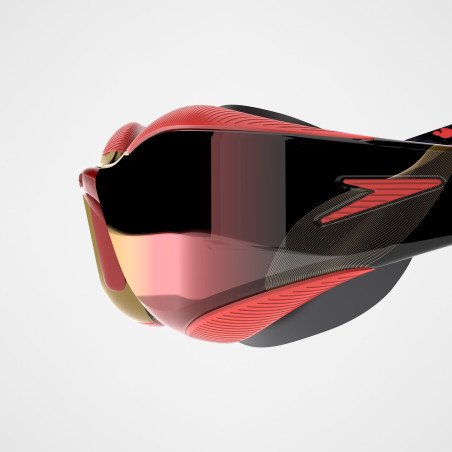 Speedo FASTSKIN HYPER ELITE MIRROR Black / Red - Lunettes Natation | Les4Nages