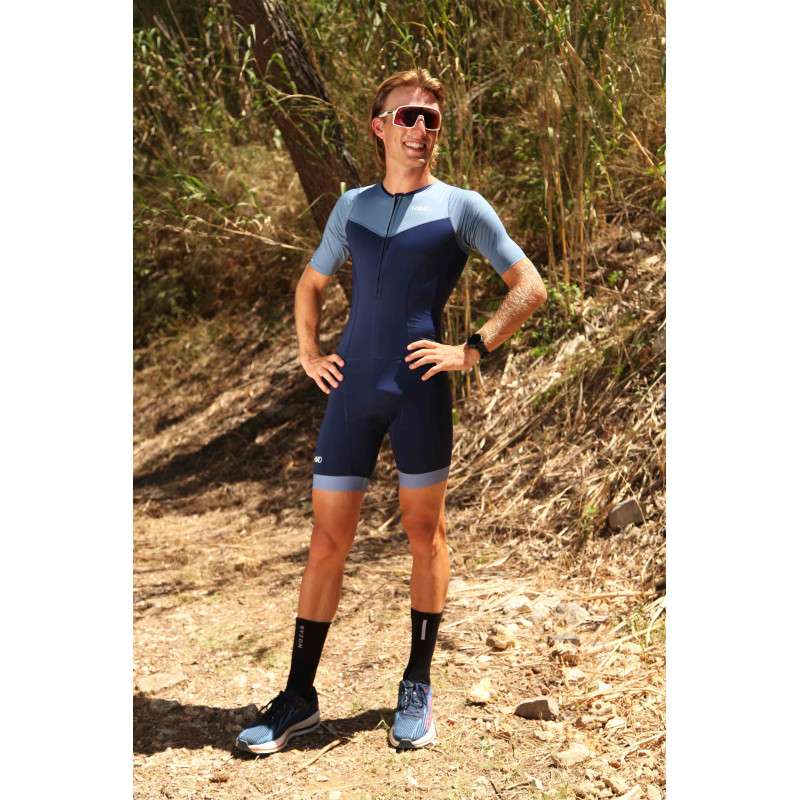 MAKO STEEL BLUE/NAVY TEAM SET-IN - Trifonction Homme Triathlon | Les4Nages