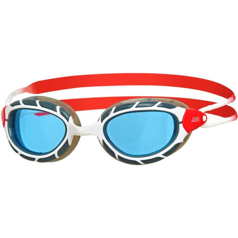 Zoggs PREDATOR WHITE RED TINT - Regular Fit - Lunettes Triathlon et natation | Les4Nages