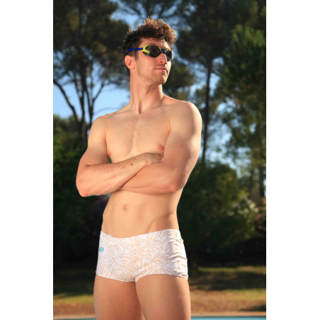 Mako Feuillage Gold Shorty - Boxer Natation Homme | Les4Nages