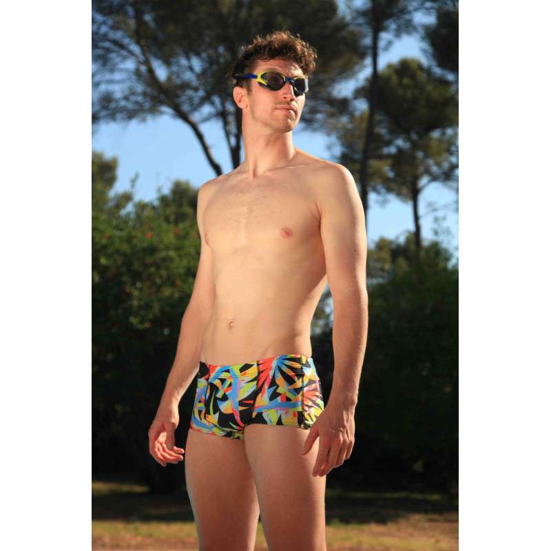 Mako Rainbow Leaves Shorty - Boxer Natation Homme | Les4Nages