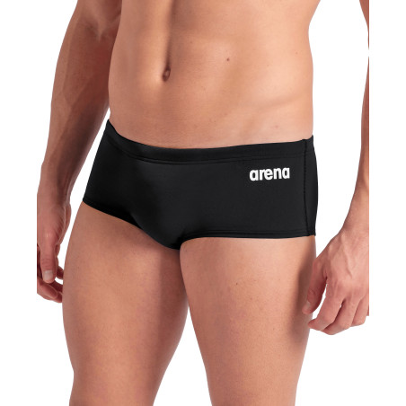 Arena Men's Team SOLID Low Waist Short Black White - Boxer Natation Homme | Les4Nages Arena Men's Team SOLID Low Waist Short Black White - Boxer Natation Homme | Les4Nages