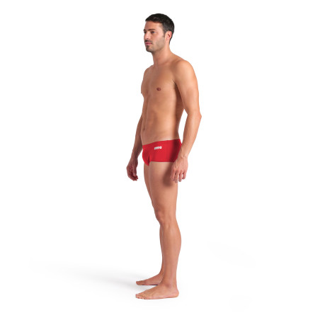 Arena Men's Team SOLID Low Waist Short Red White - Boxer Natation Homme | Les4Nages