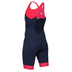 MAKO Team Hot Pink Navy - Trifonction Femme Triathlon Sans Manches