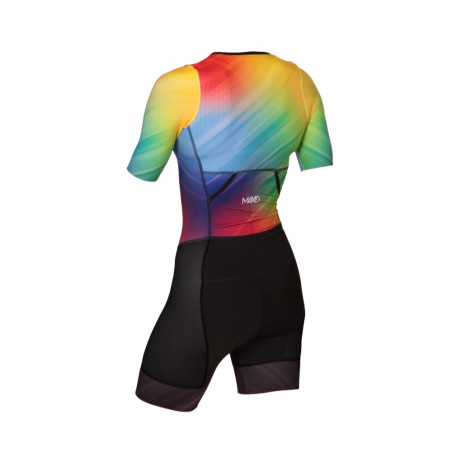 MAKO Pro Set-IN Fade Rainbow - Trifonction Femme Triathlon Manches Courtes | Les4Nages