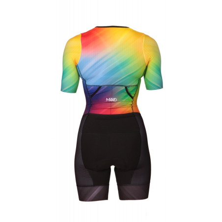 MAKO Pro Set-IN Fade Rainbow - Trifonction Femme Triathlon Manches Courtes | Les4Nages