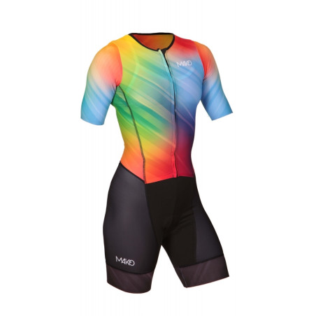 MAKO Pro Set-IN Fade Rainbow - Trifonction Femme Triathlon Manches Courtes | Les4Nages